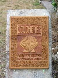 Compostella trail marker